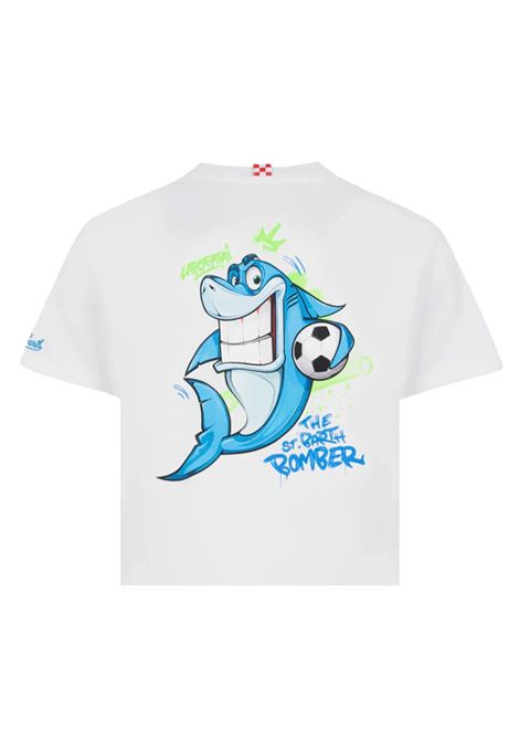 T-shirt Mc2 Saint Barth bambino TSHIRTBOY01165H bianca stampa a contrasto vestibilità regolare MC2 SAINT BARTH | T-shirt | TSHIRTBOY01165H01